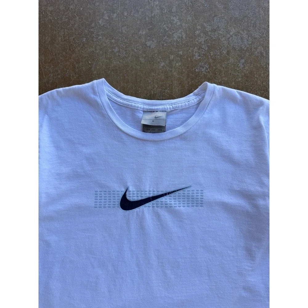 Vintage Nike Y2K Big Swoosh Essential Tech Sport T-Shirt Small Early 2000s